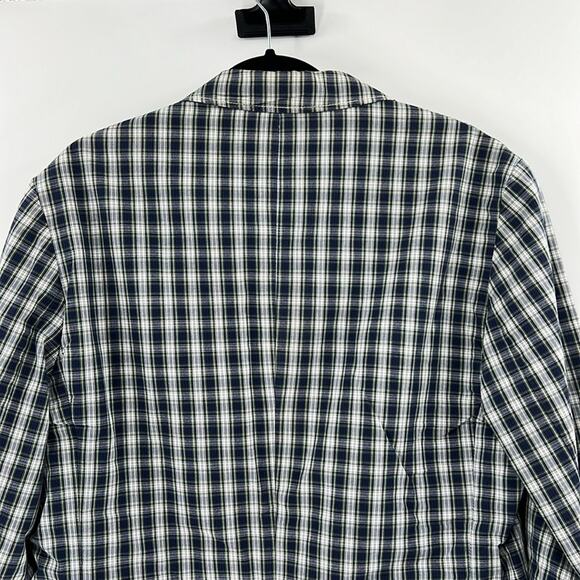 J. Crew Men's Two Button Plaid Blazer - Blue/Green/White - Medium - Picture 7 of 10